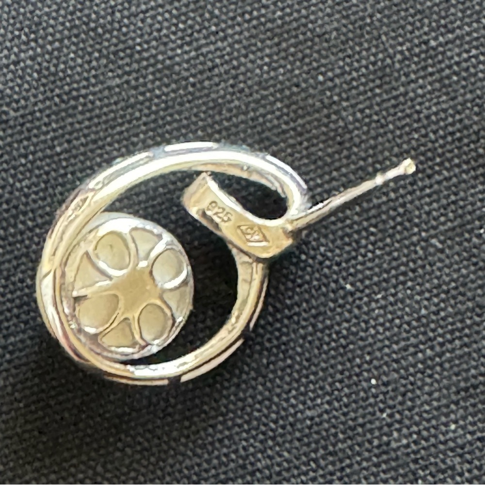Elegant Sterling Silver 925 Pearl Earrings - Picture 4 of 6